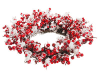 3.5" Snow Berry Candle Ring  Red Snow (pack of 12)