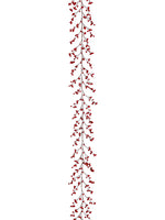 6' Plastic Berry Garland  Red (pack of 6)