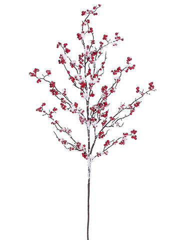 55" Snow Berry Branch  Red Snow (pack of 6)