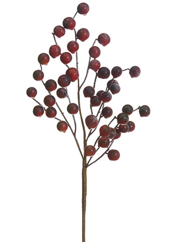 18" Frosted Berry Spray  Red Frost (pack of 24)
