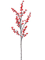 36" Iced Naked Berry Spray  Red Iced (pack of 12)