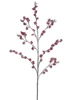 40" Glittered Snowed Berry Spray Red (pack of 6)