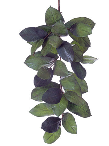 34" Magnolia Leaf Door Swag  Green (pack of 8)