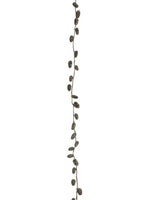 67" Glittered Pine Cone Garland Beige Silver (pack of 6)