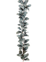 6' Glittered Magnolia Leaf Garland Green Gray (pack of 4)