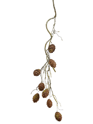 34" Pine Cone Moss Garland  Brown Moss (pack of 12)