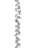 6' Snowy Pine Cone Garland  Brown Snow (pack of 6)