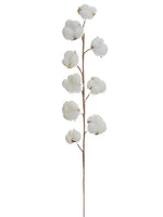 30" Glittered Cotton Ball Spray White Ice (pack of 8)