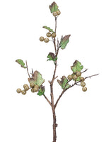25" Glittered Maple Spray  Gold (pack of 12)