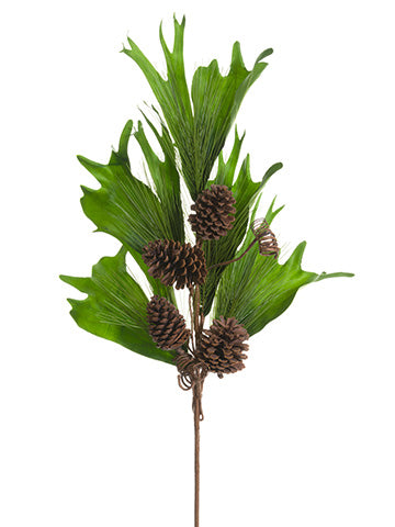 32" Pine Cone/Staghorn/Pine Spray Green Brown (pack of 6)