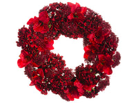 28" Armaryllis/Hydrangea/Sedum Wreath Red (pack of 1)