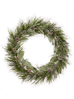 44" Eucalyptus/Pine Cone/Mixed Pine Wreath Green Gray (pack of 1)