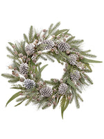 24" Pine/Pine Cone/Eucalyptus Wreath Green Gray (pack of 1)