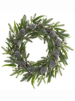 30" Pine/Pine Cone/Eucalyptus Wreath Green Gray (pack of 1)