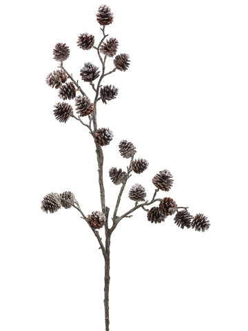 55" Glittered Pine Cone Spray  Brown (pack of 6)