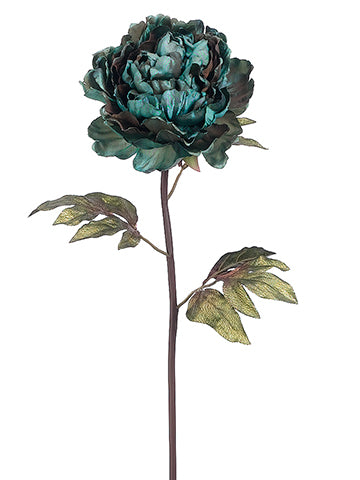 29" Peony Spray  Dark Peacock (pack of 12)