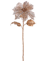 31" Glittered Poinesttia Spray Gold Copper (pack of 12)
