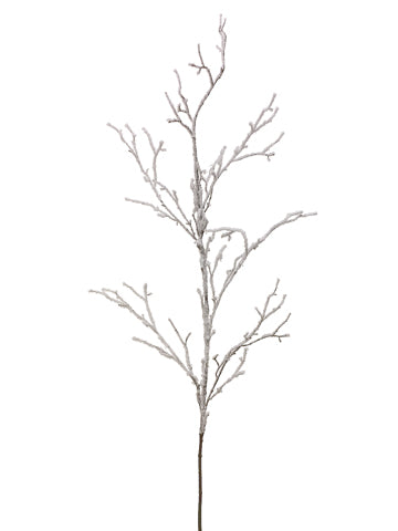 48" Snowed Twig Spray  Brown White (pack of 12)