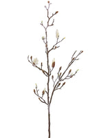 53" Snowed Magnolia Bud Spray  White Snow (pack of 6)