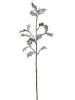 30" Snowed Holly Spray  Green Snow (pack of 12)