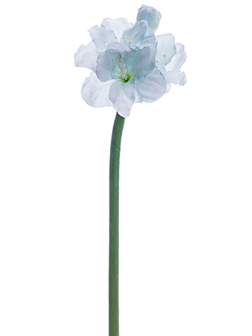 34" Iced Amaryllis Spray  Blue Ice (pack of 6)