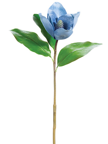 24" Velvet Magnolia Spray  Two Tone Blue (pack of 12)