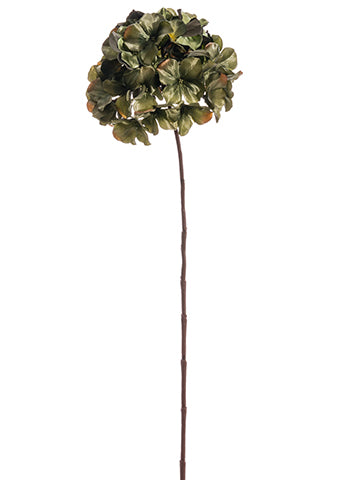 29" Metallic Hydrangea Spray  Green (pack of 12)