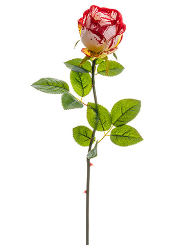 32" Rose Spray  White Red (pack of 24)
