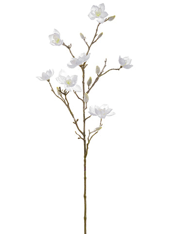 32" Frosted Mini Magnolia Spray Cream (pack of 12)
