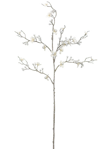 39" Pearl Flower Spray  Cream Pearl (pack of 12)
