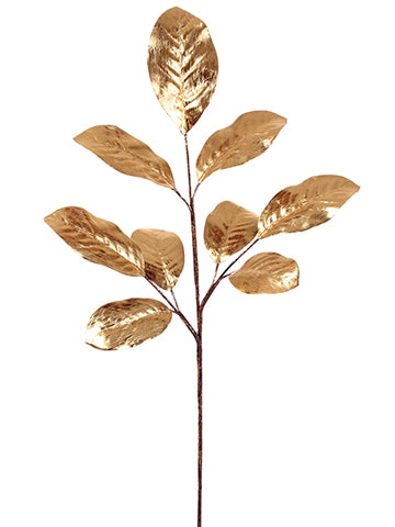 33" Magnolia Leaf Spray  Gold (pack of 12)