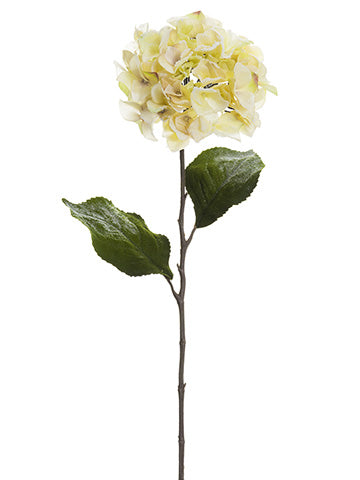 31" Frosted Hydrangea Spray  Beige Ice (pack of 12)