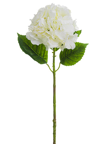 27" Iced Hydrangea Spray  White (pack of 12)