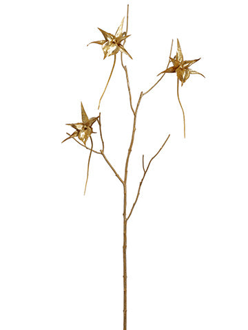 48" Spider Orchid Branch  Gold (pack of 6)