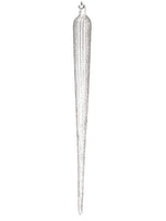 12" Glass Icicle Ornament  Clear (pack of 12)