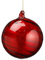 4.75" Glass Ball Ornament  Red (pack of 6)