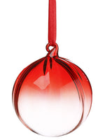 3" Glass Ball Ornament  Red Clear (pack of 6)