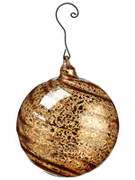4" Glass Ball Ornament  Gold (pack of 6)
