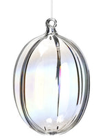 5" Glass Egg Ornament  Clear (pack of 6)