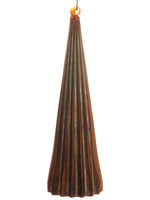 8.25" Glass Cone Tree Ornament Antique Bronze (pack of 12)