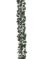 6' Mini Holly Chain Garland  Green Variegated (pack of 6)