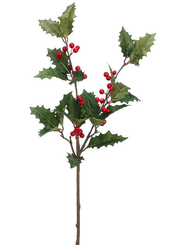 30" Holly Spray  Red Green (pack of 12)