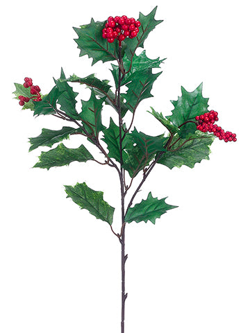 27" Holly Spray  Variegated Red (pack of 12)