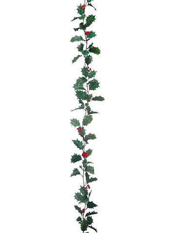 6' Holly Garland  Variegated Red (pack of 6)