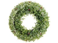 16" Icy Boxwood Wreath  Light Green (pack of 4)