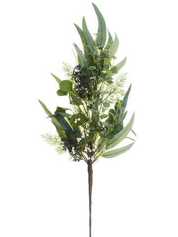 36" Eucalyptus/Berry/Pine Spray Green Gray (pack of 6)