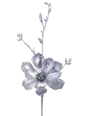 18" Magnolia Pick  Silver (pack of 12)