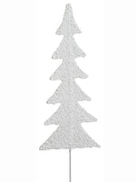 41" Glittered Christmas Tree Pick White (pack of 6)