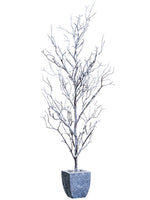 34" Snowed Twig Tree in Paper Mache Pot Brown Snow (pack of 2)