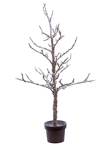 36" Snow Twig Tree in Pot  Snow Brown (pack of 2)